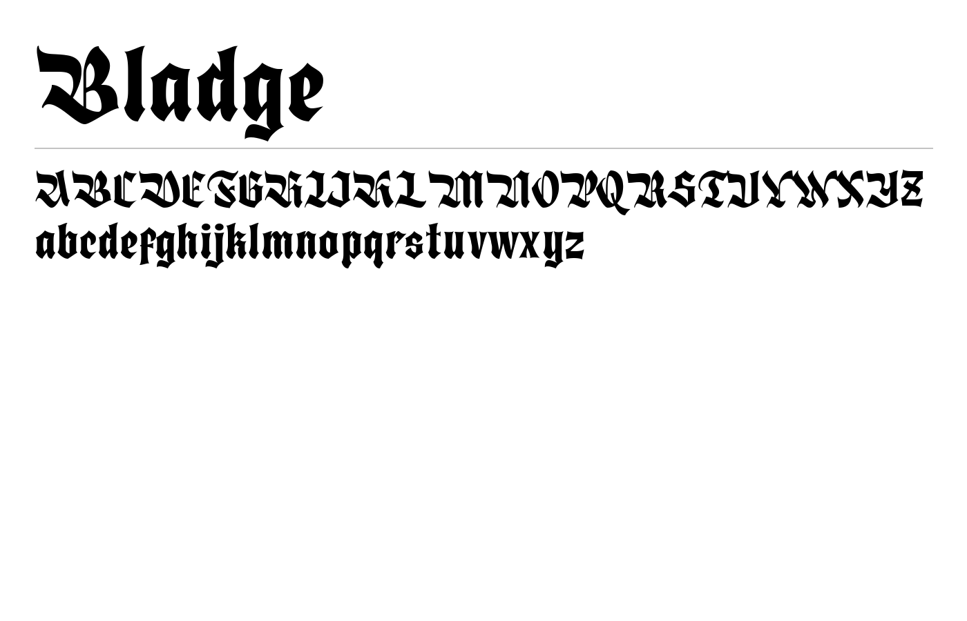 Bladge Font preview