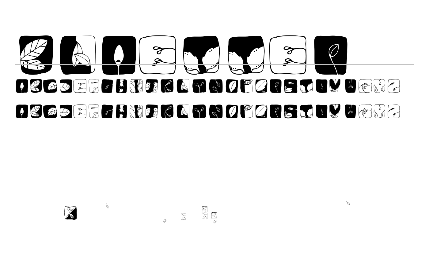 blaetter Font preview