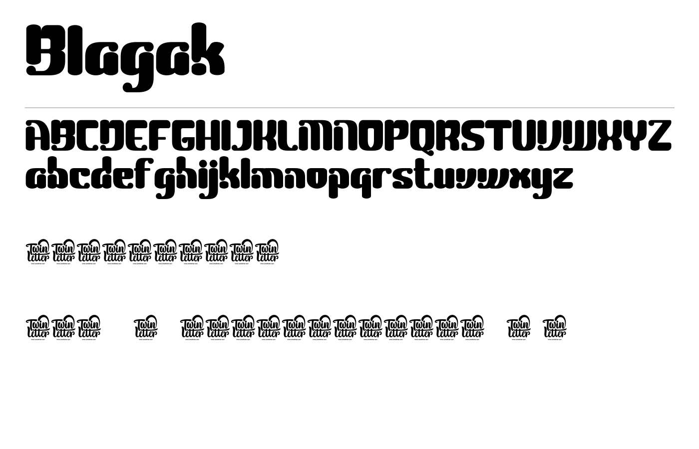 Blagak Font preview
