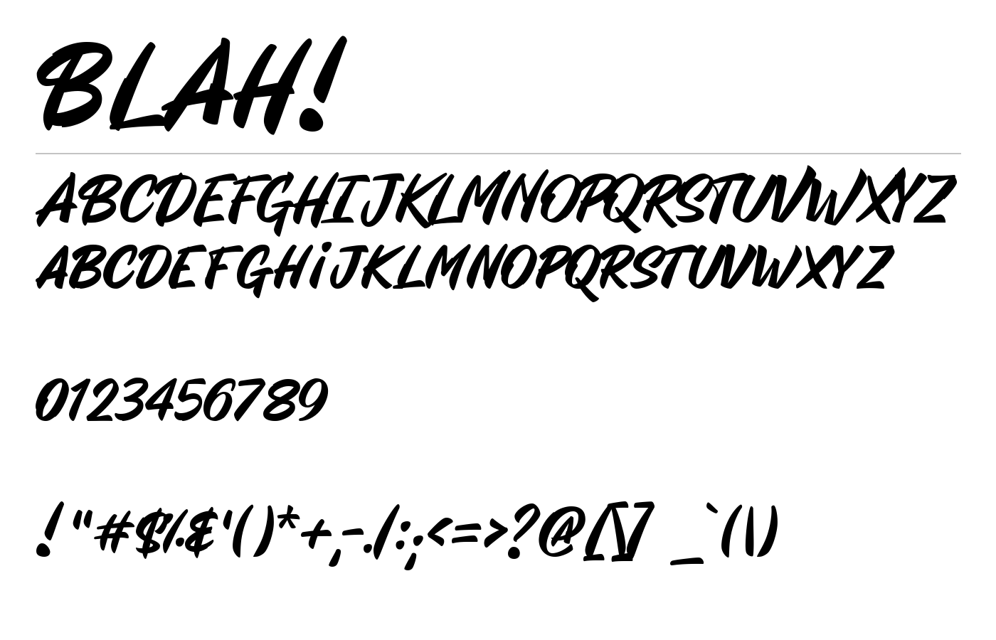 BLAH! Font preview