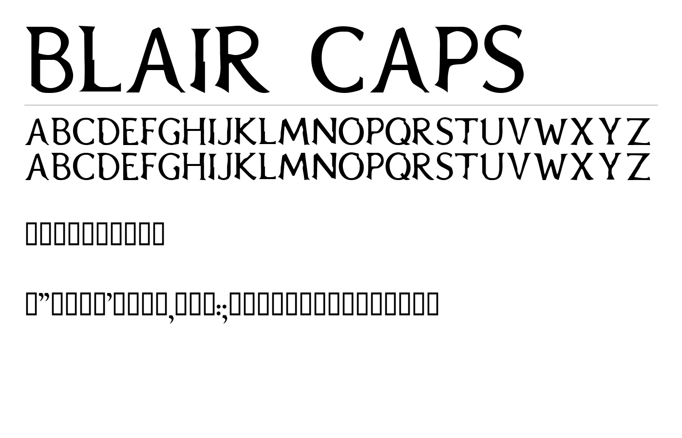 Blair Caps Font preview