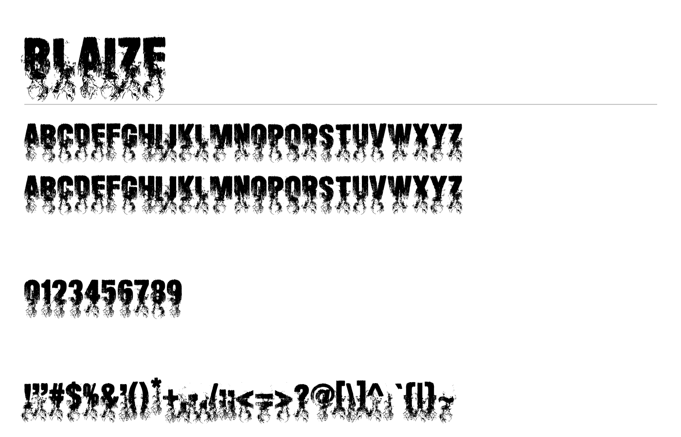 Blaize Font preview