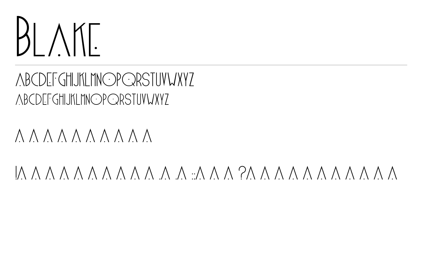 Blake Font preview