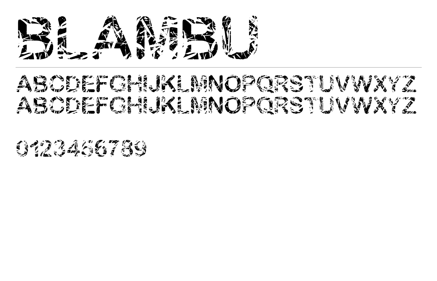 blambu Font preview
