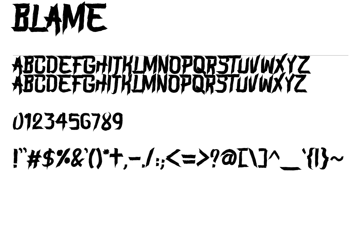 BLAME Font preview