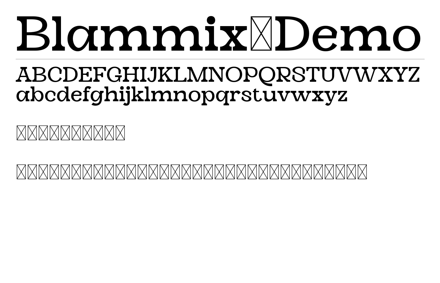 Blammix-Demo Font preview
