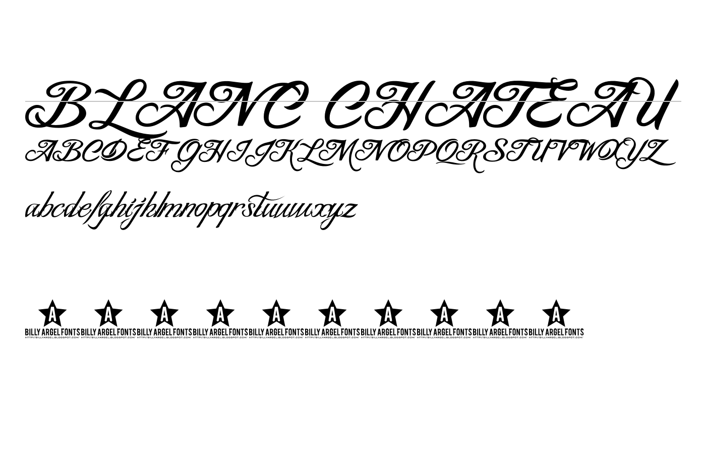 BLANC CHATEAU Font preview