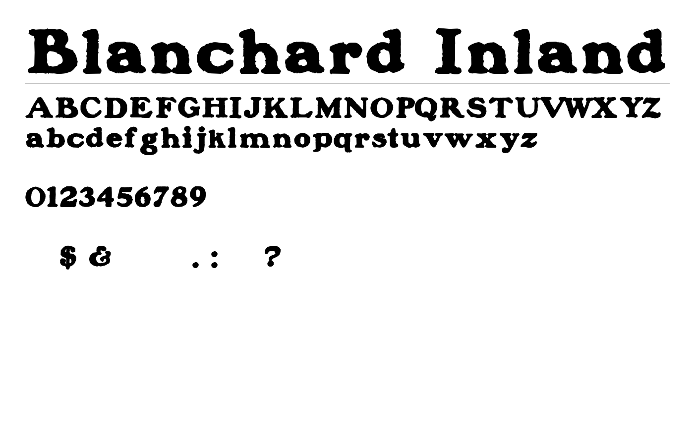 Blanchard Inland Font preview