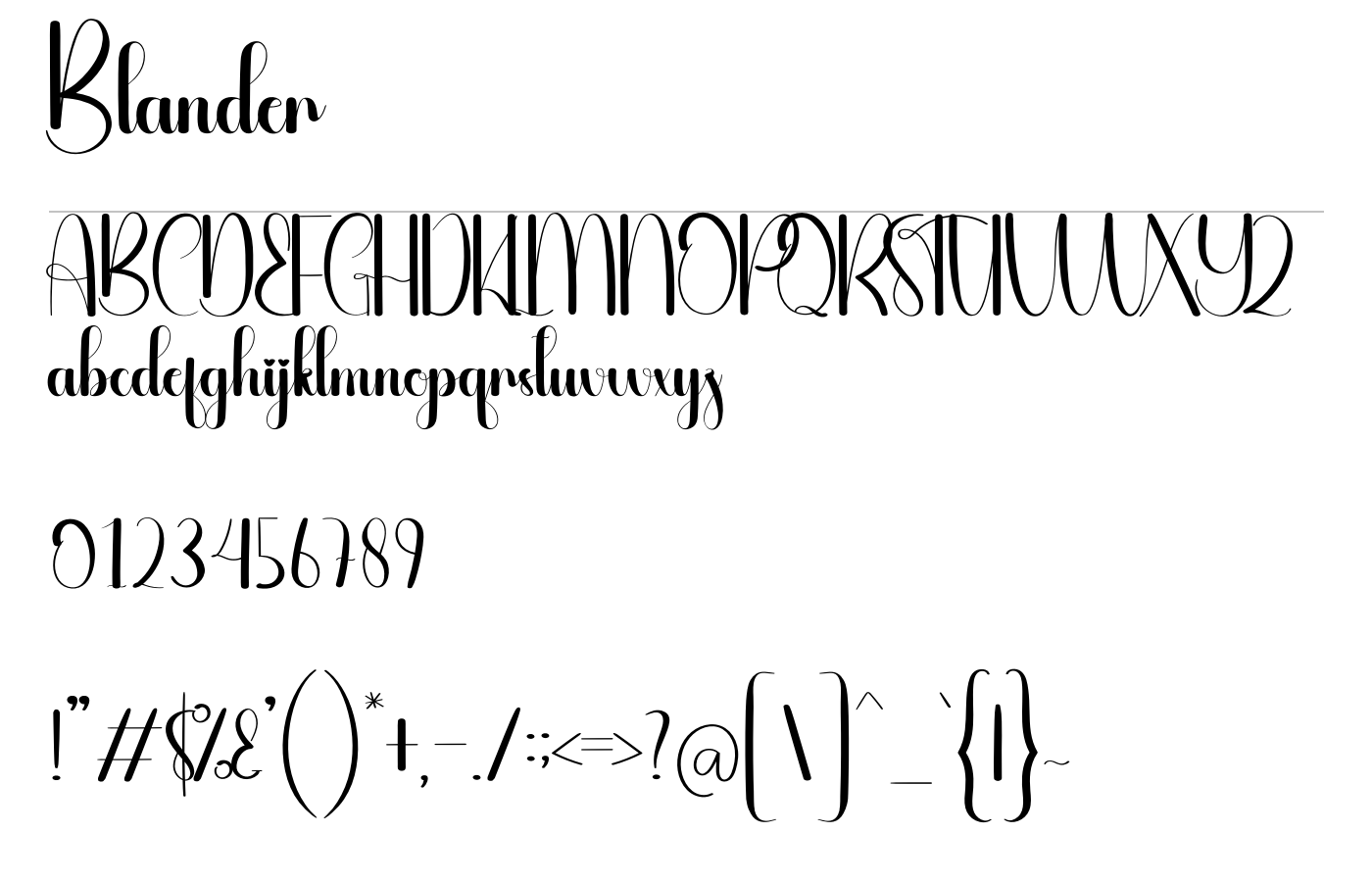 Blander Font preview