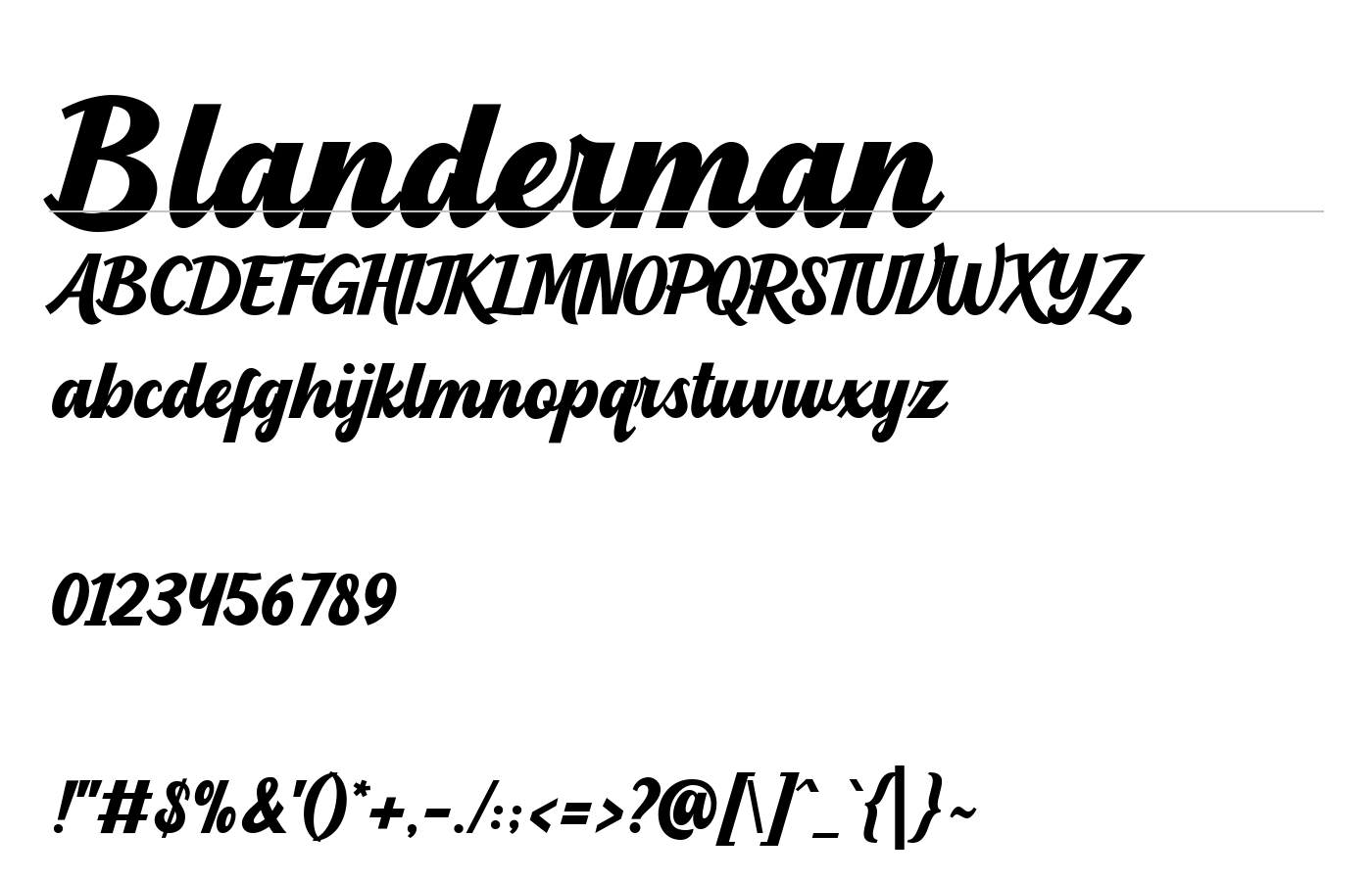 Blanderman Font preview