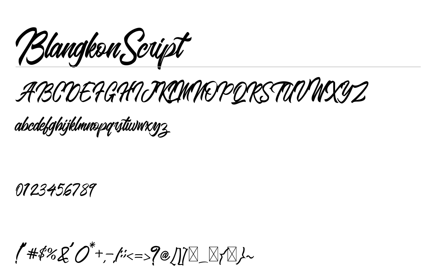 BlangkonScript Font preview