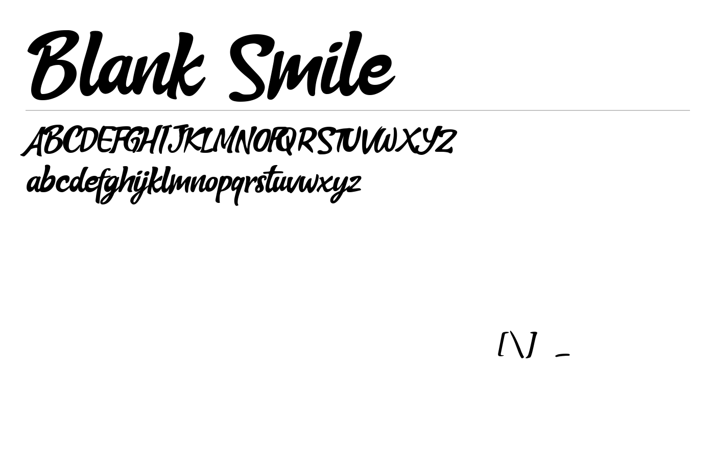 Blank Smile Font preview