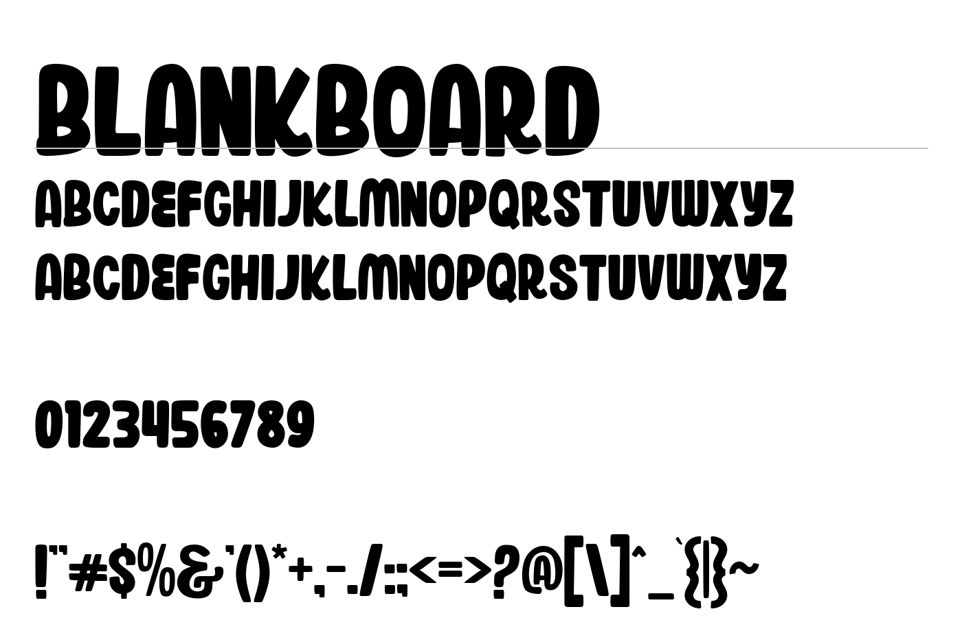 Blankboard Font preview