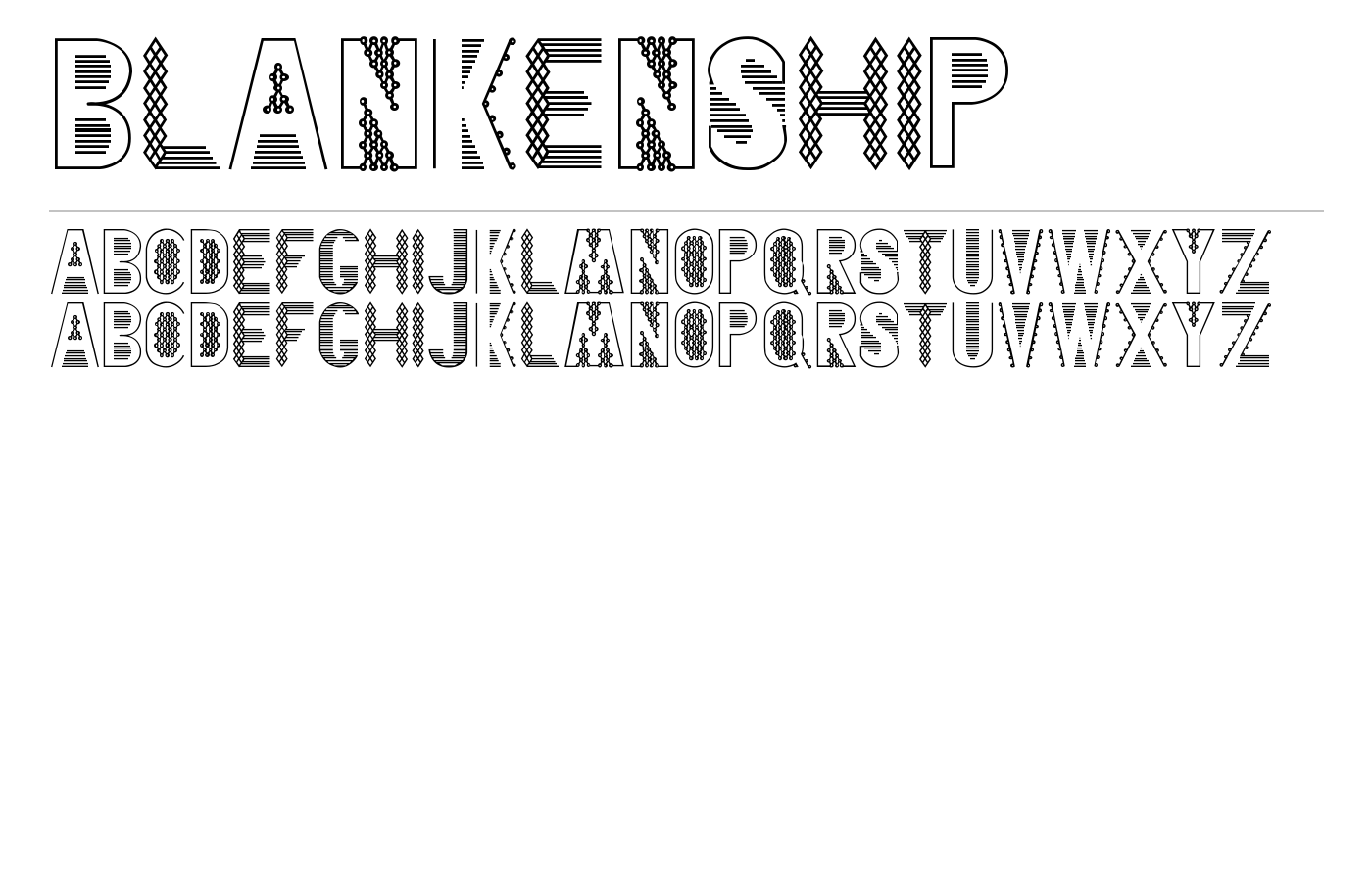Blankenship Font preview