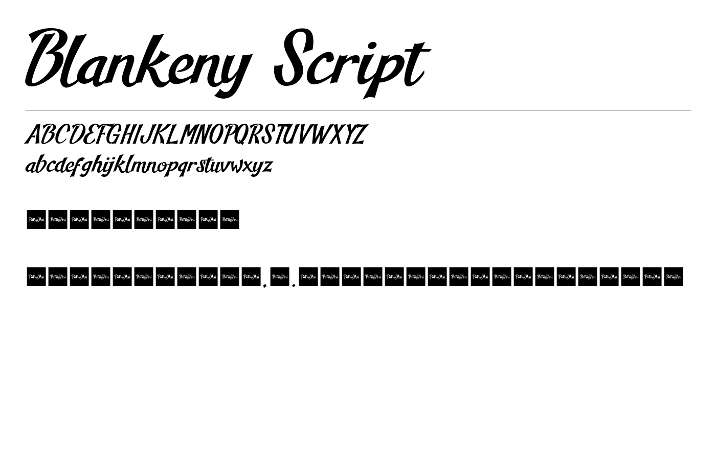 Blankeny Font preview