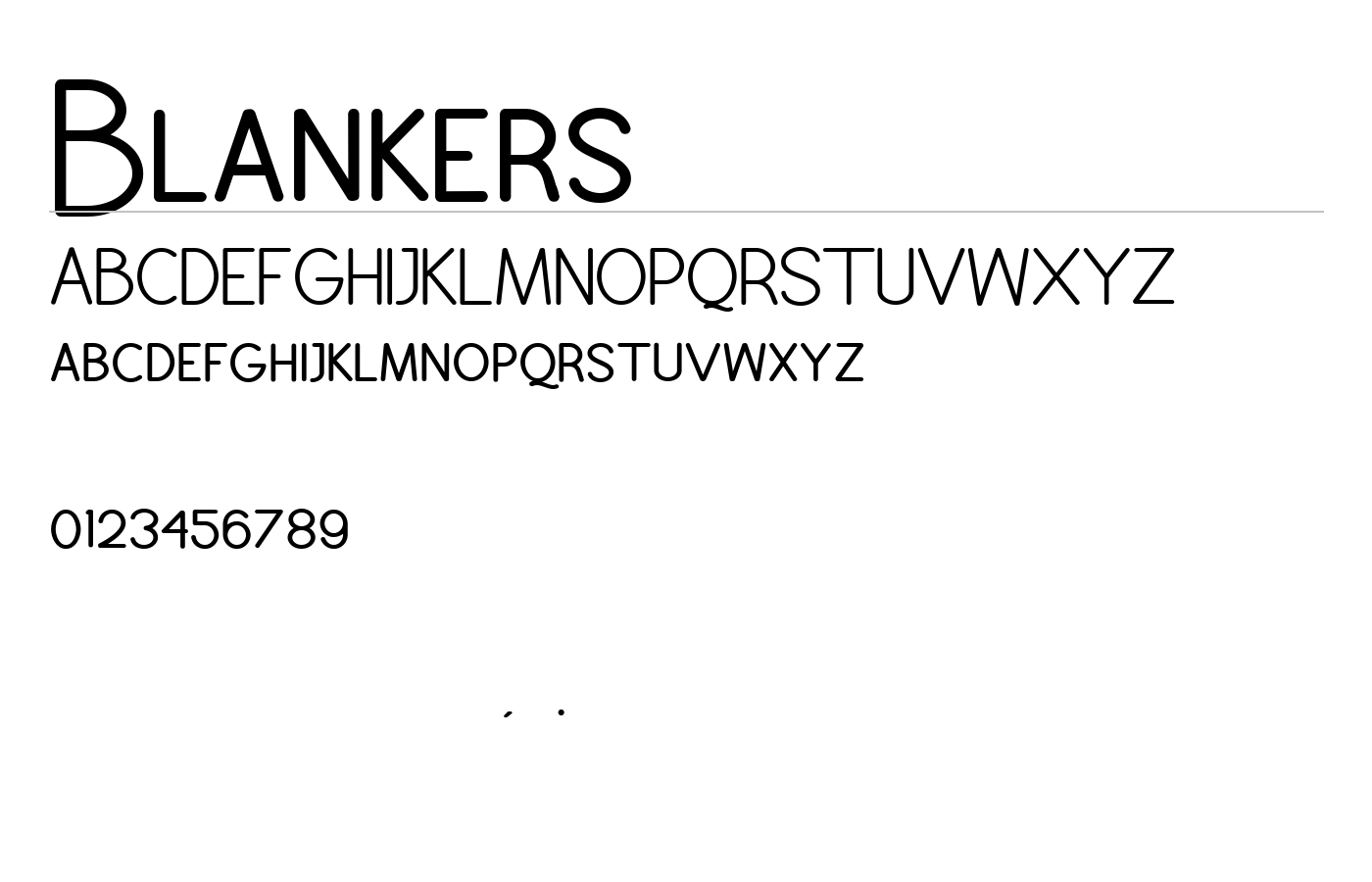 Blankers Font preview