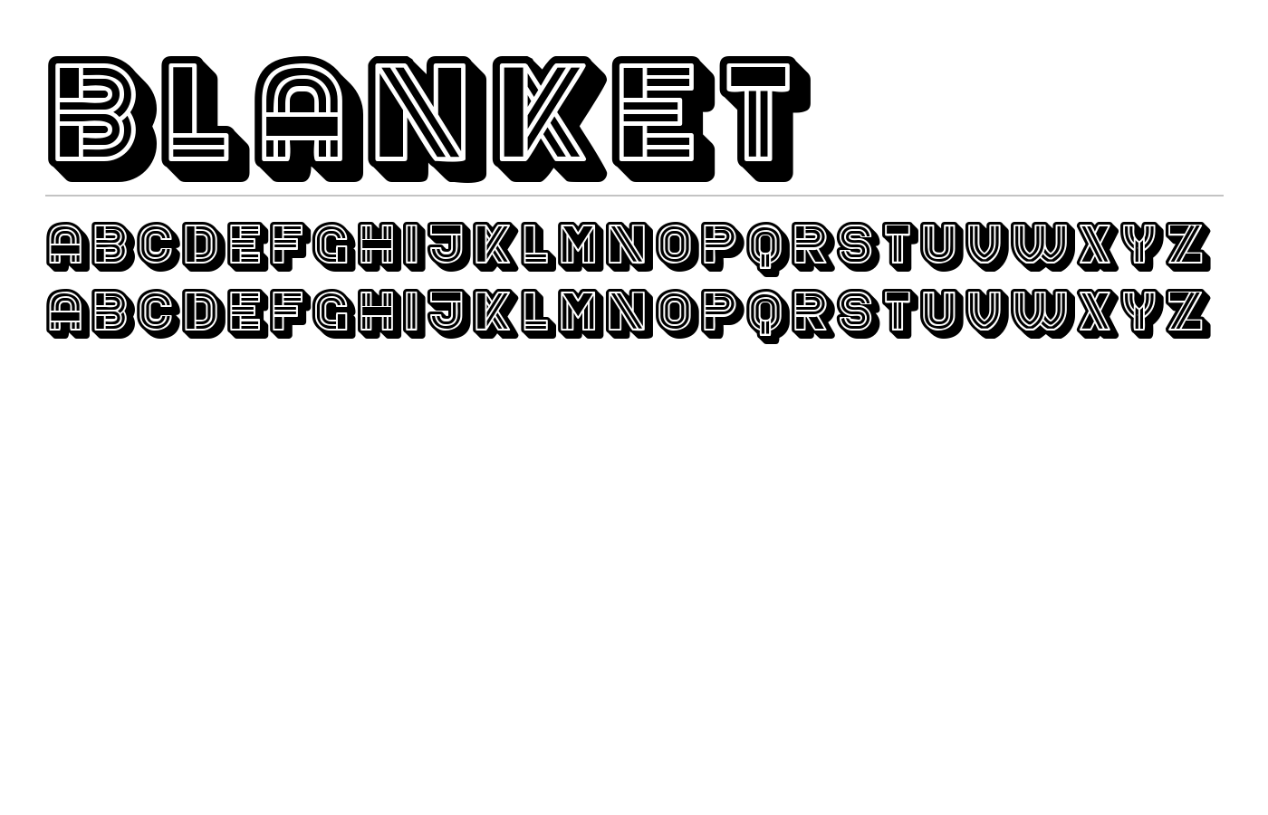 Blanket Font preview