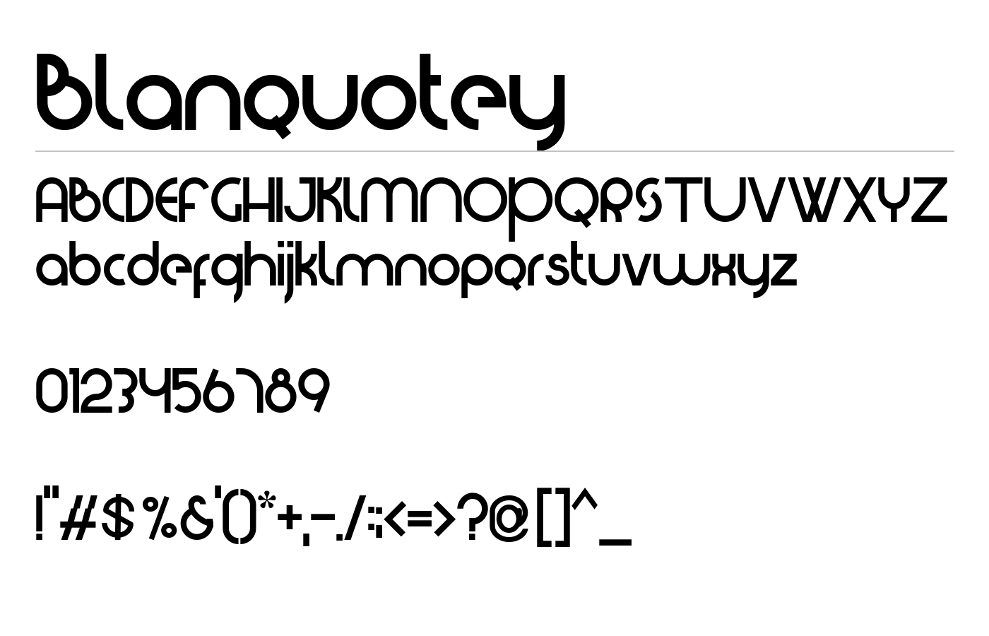 Blanquotey Font preview