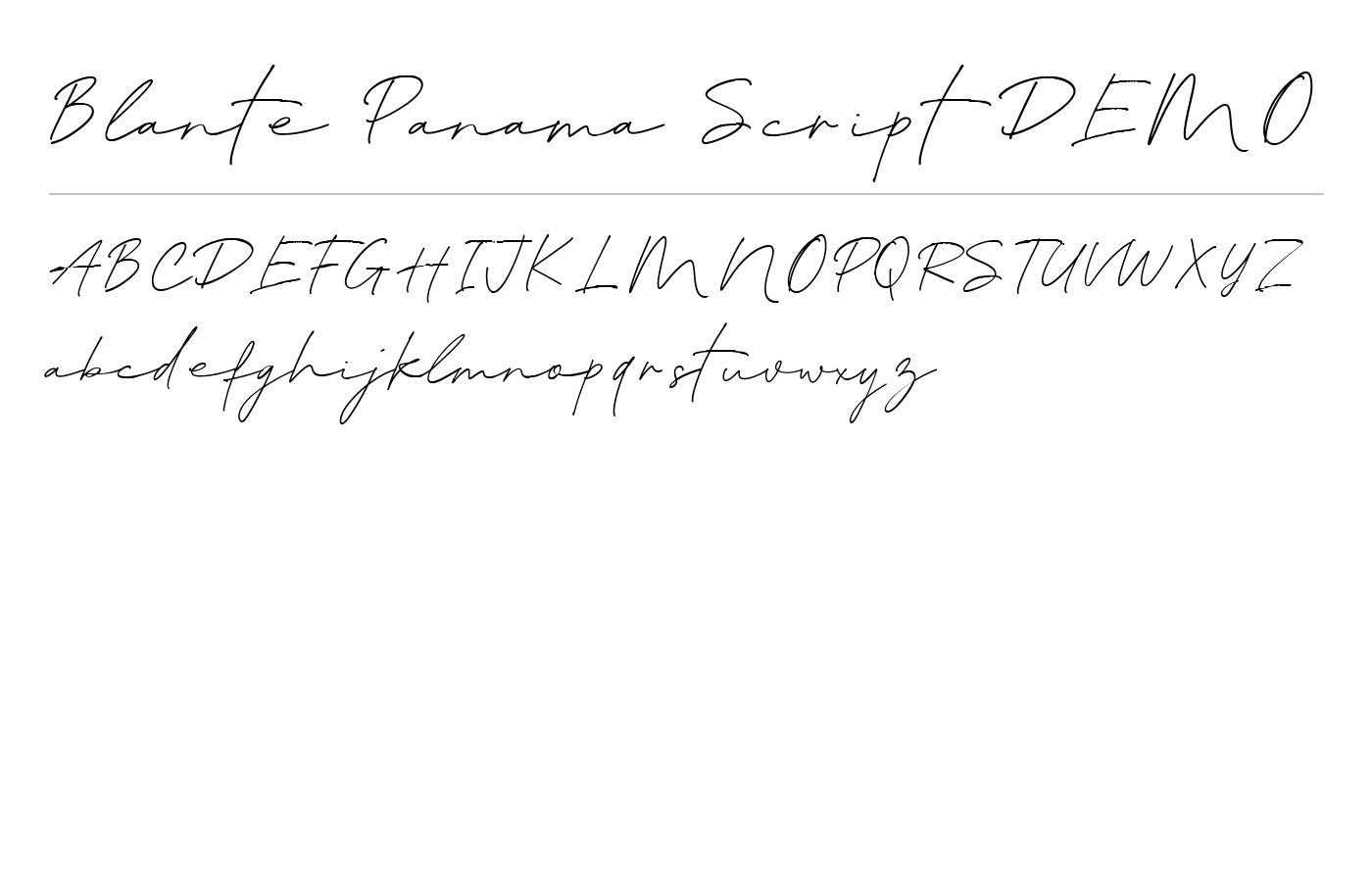 Blante Panama Script DEMO Font preview