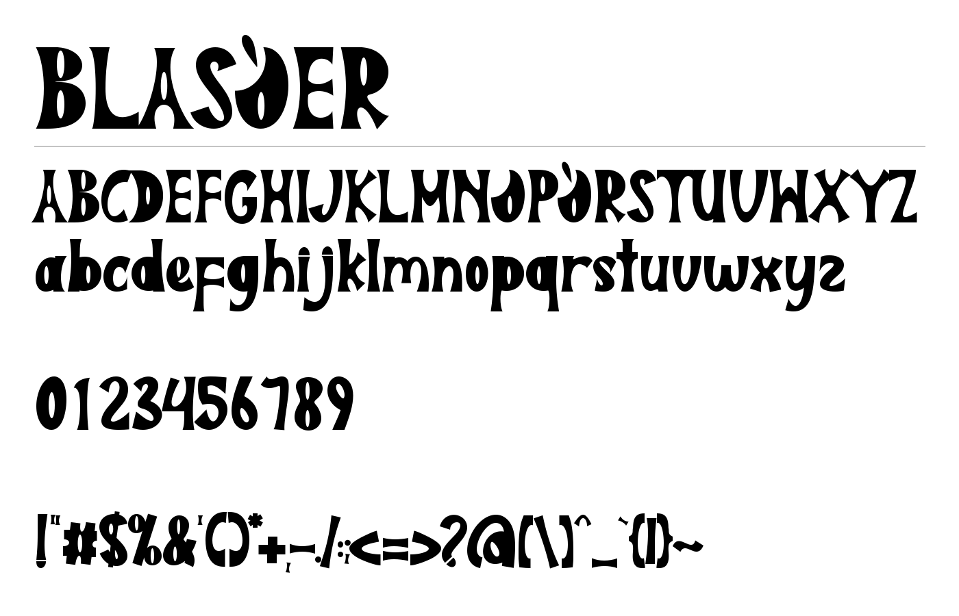 BLASQER Font preview
