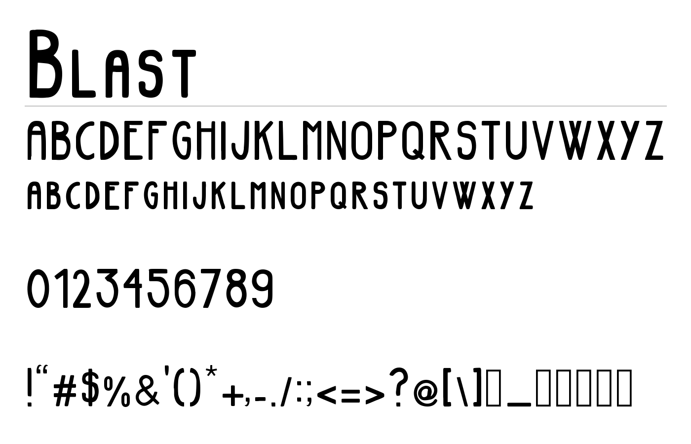 Blast Font preview