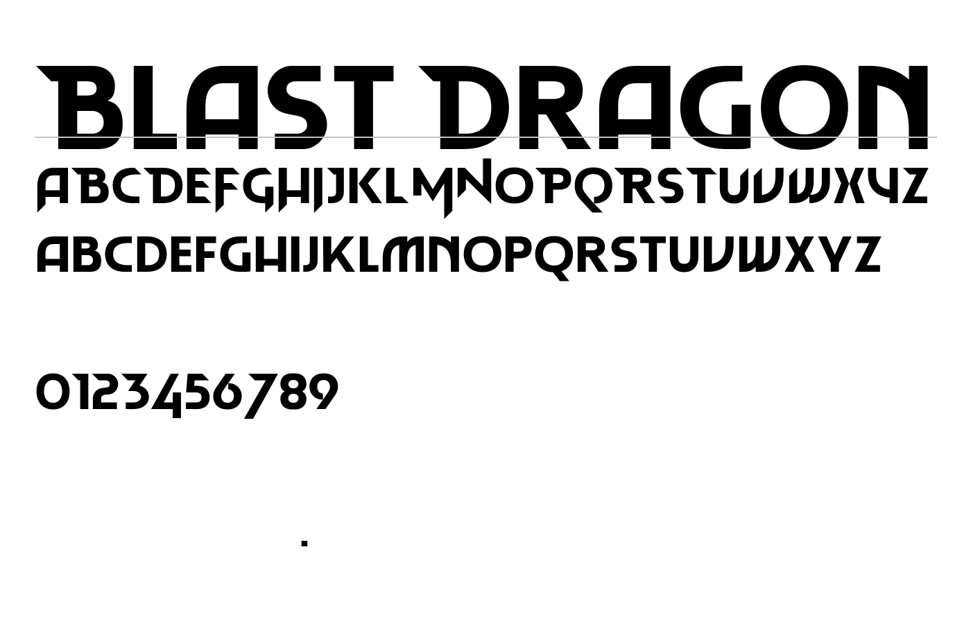 Blast Dragon Font preview