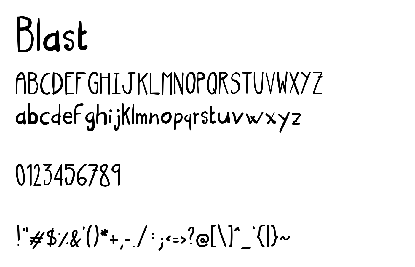 Blast Font preview