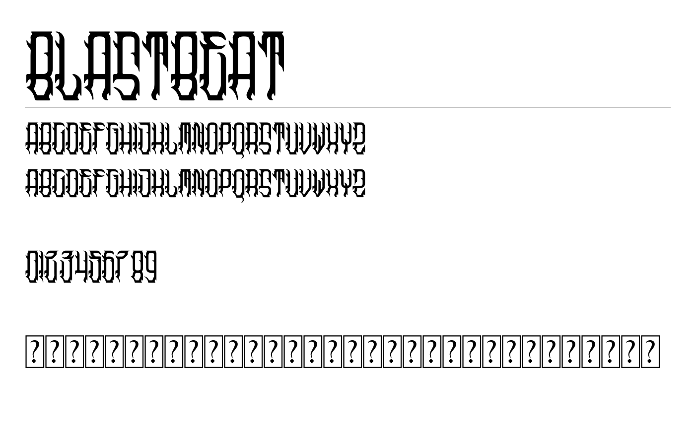 BLASTBEAT Font preview