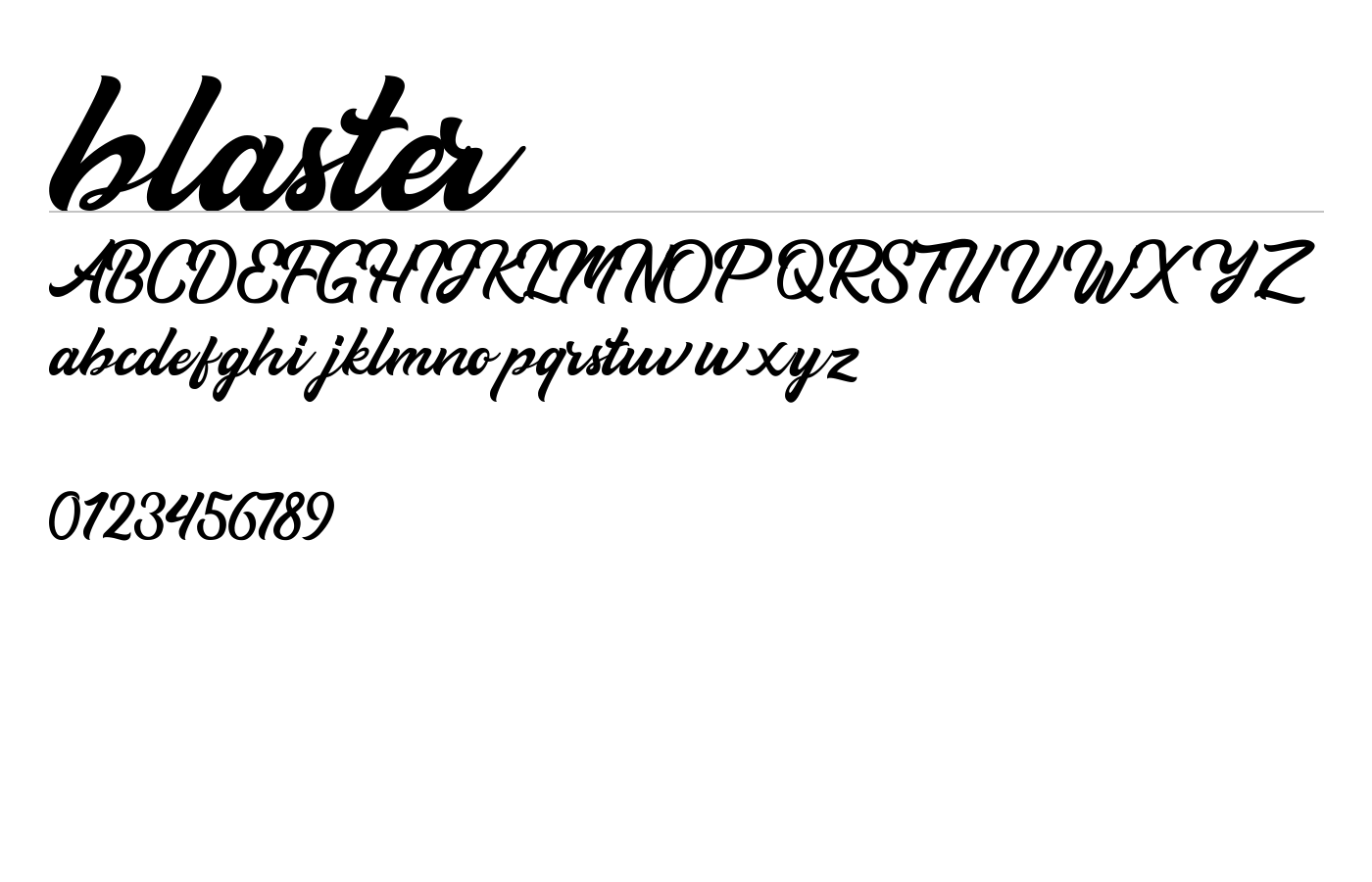 blaster Font preview