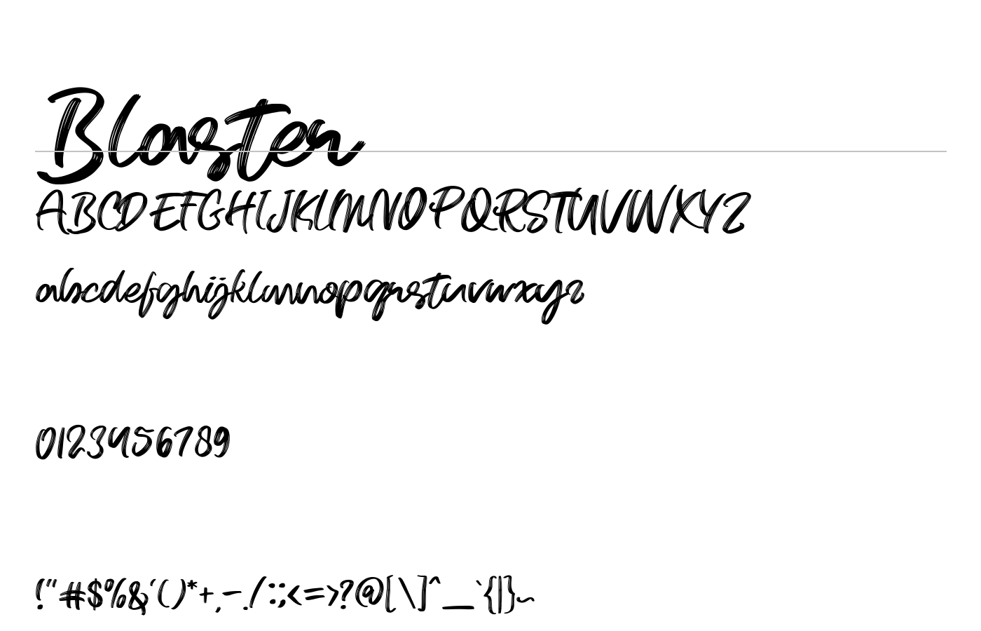 Blaster Font preview