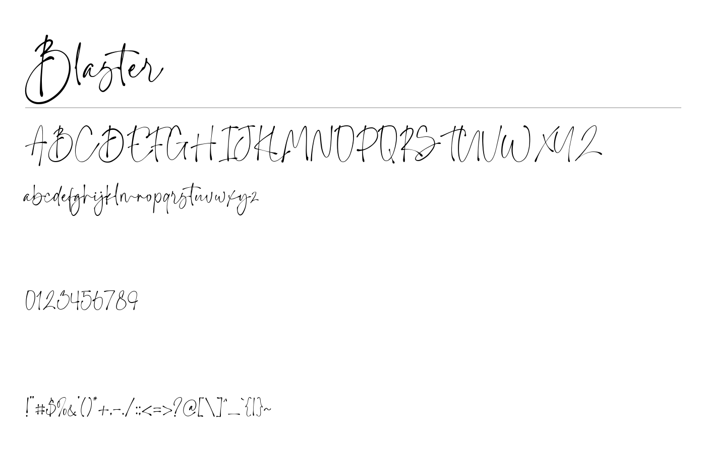 Blaster Font preview