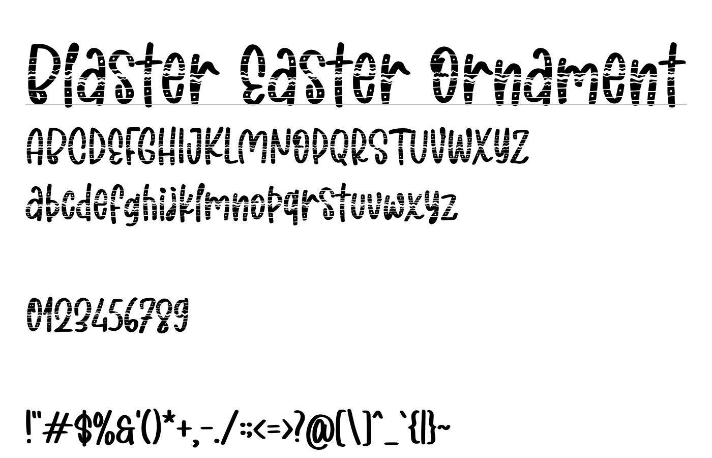 Blaster Easter Font preview