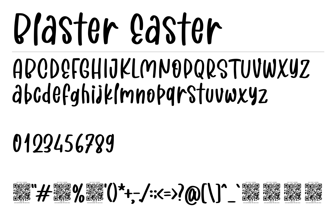 Blaster Easter Font preview