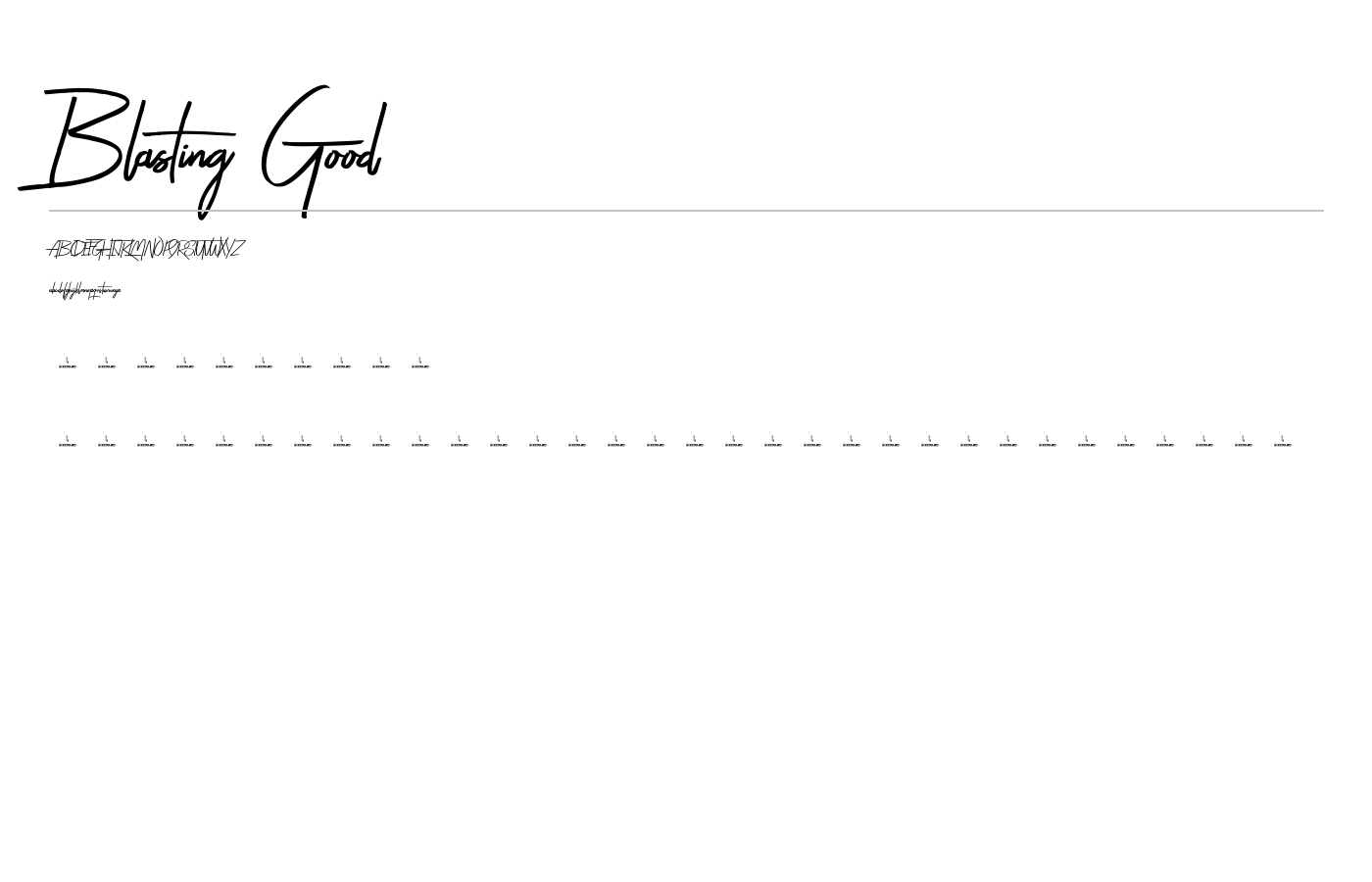 Blasting Good Font preview