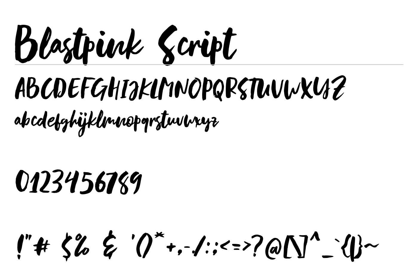Blastpink Script Font preview