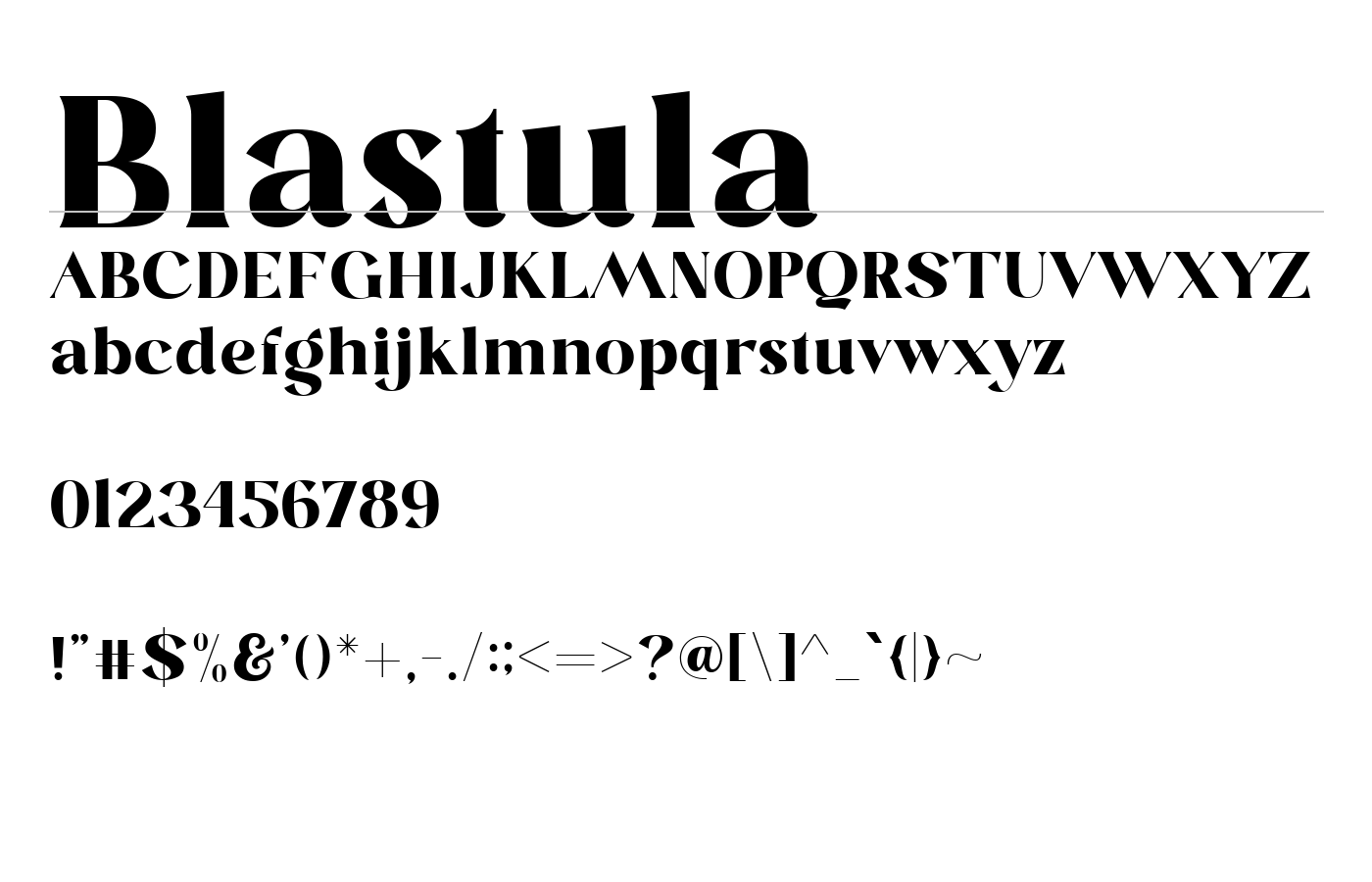 Blastula Font preview