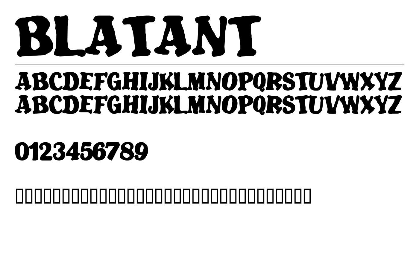Blatant Font preview