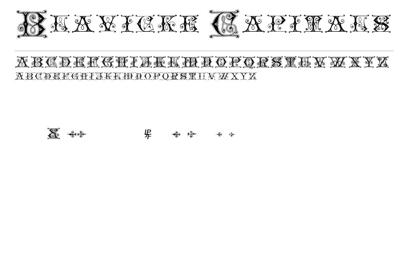 Blavicke Capitals Font preview