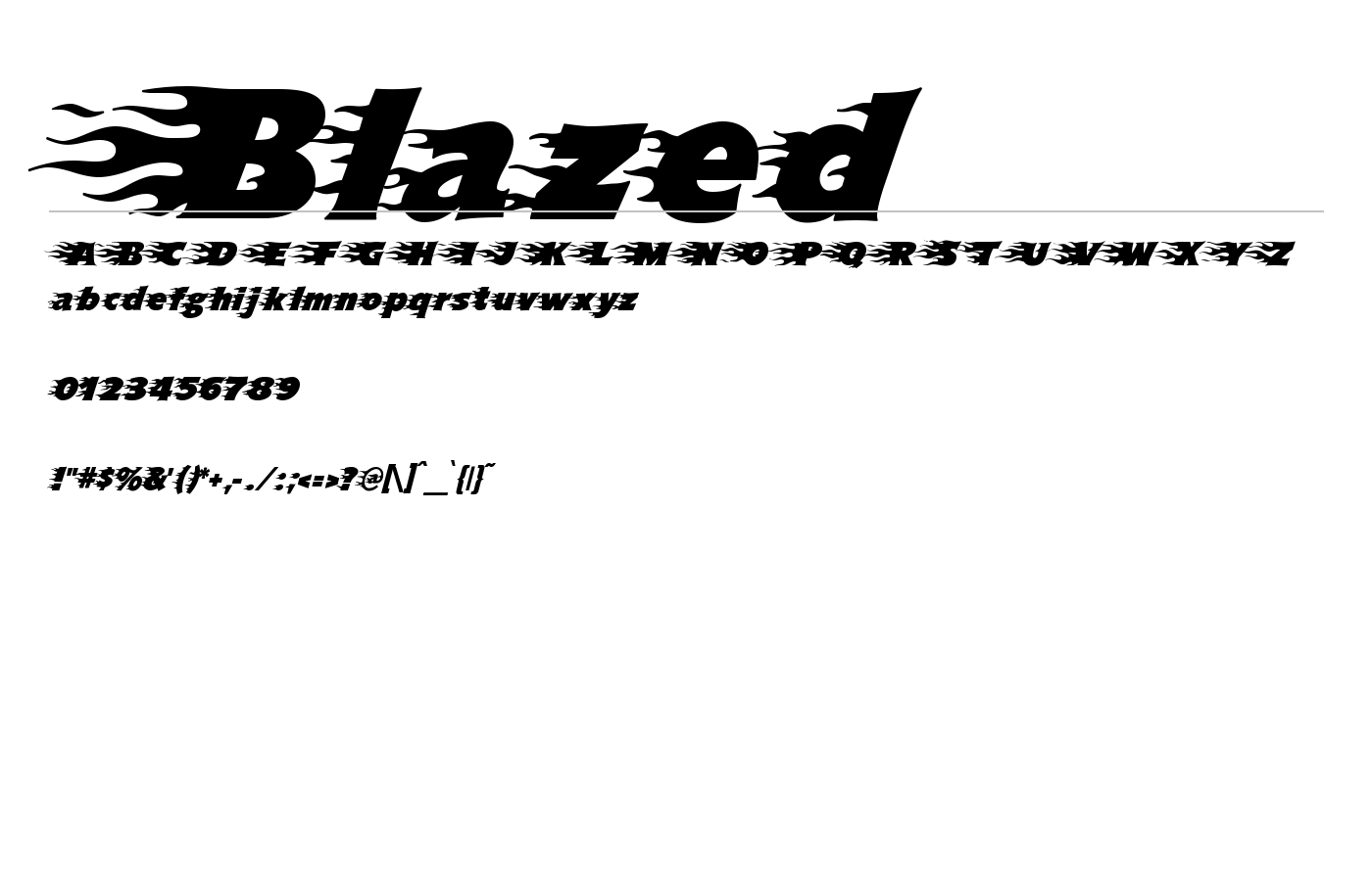 Blazed Font preview