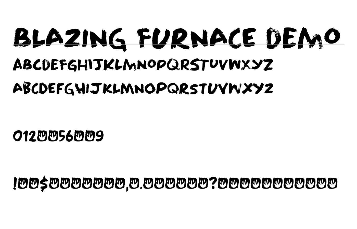Blazing Furnace DEMO Font preview