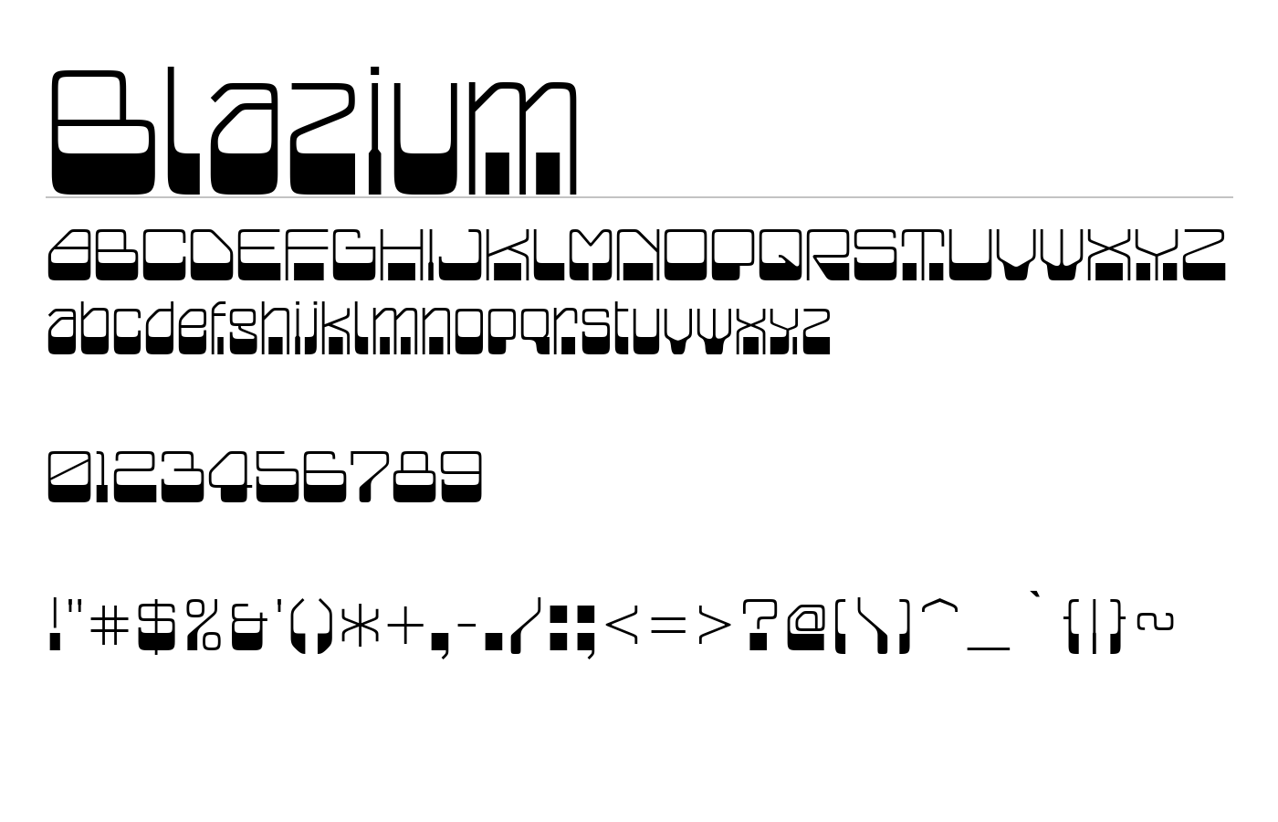 Blazium Font preview