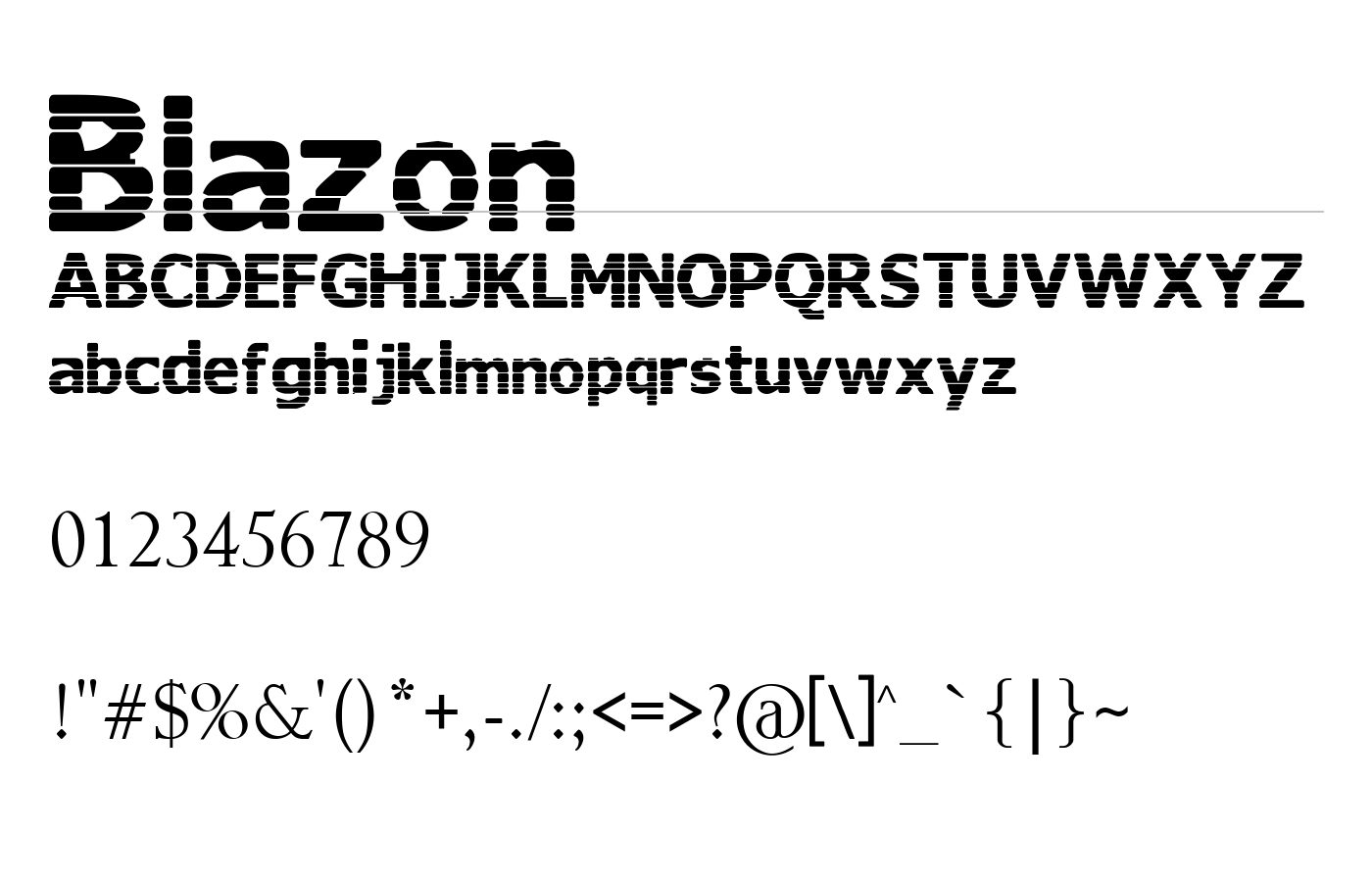 Blazon Font preview