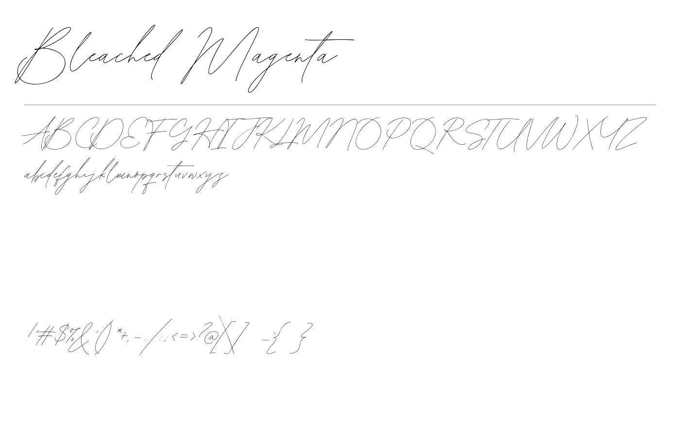 Bleached Magenta Font preview