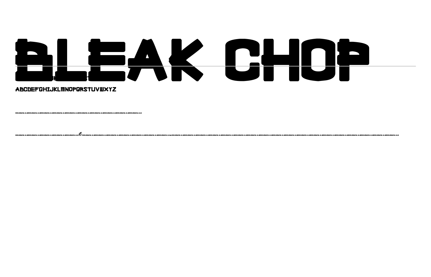 Bleak Chop Font preview