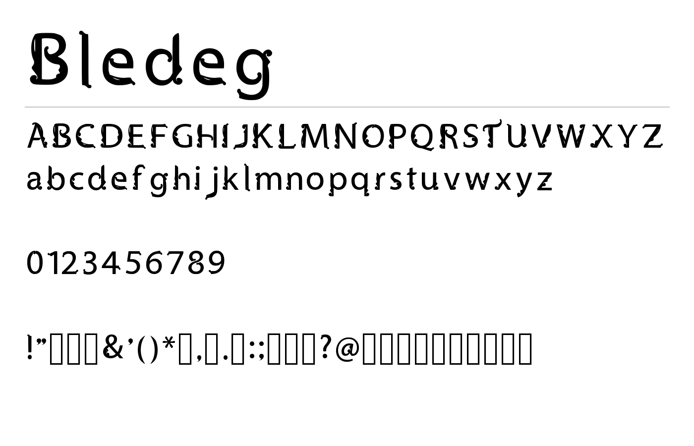 Bledeg Font preview