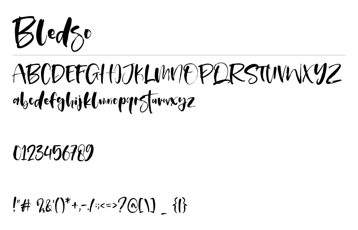 Bledso Font preview