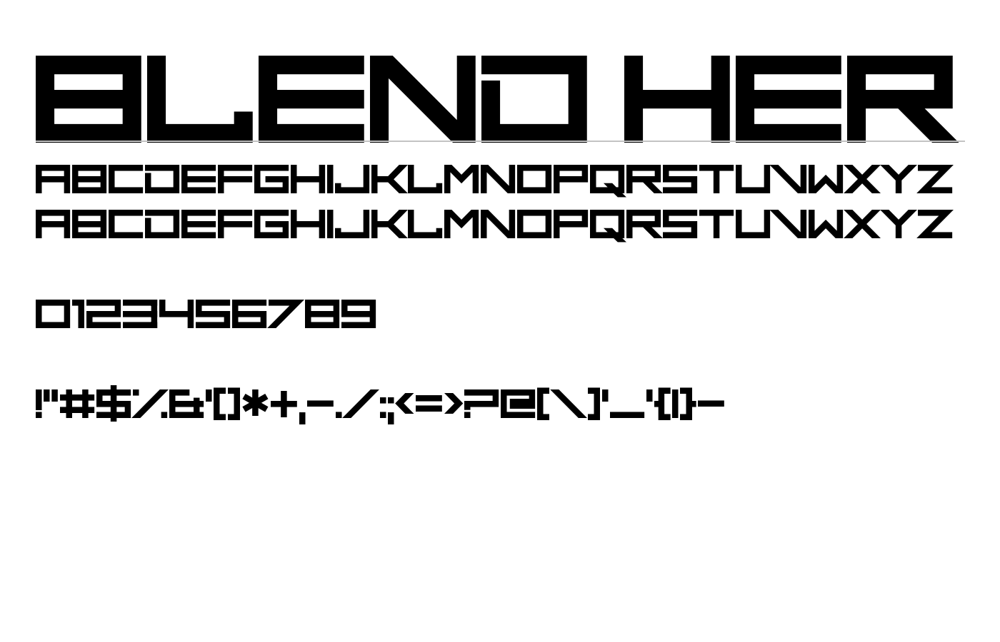 Blend Her Font preview