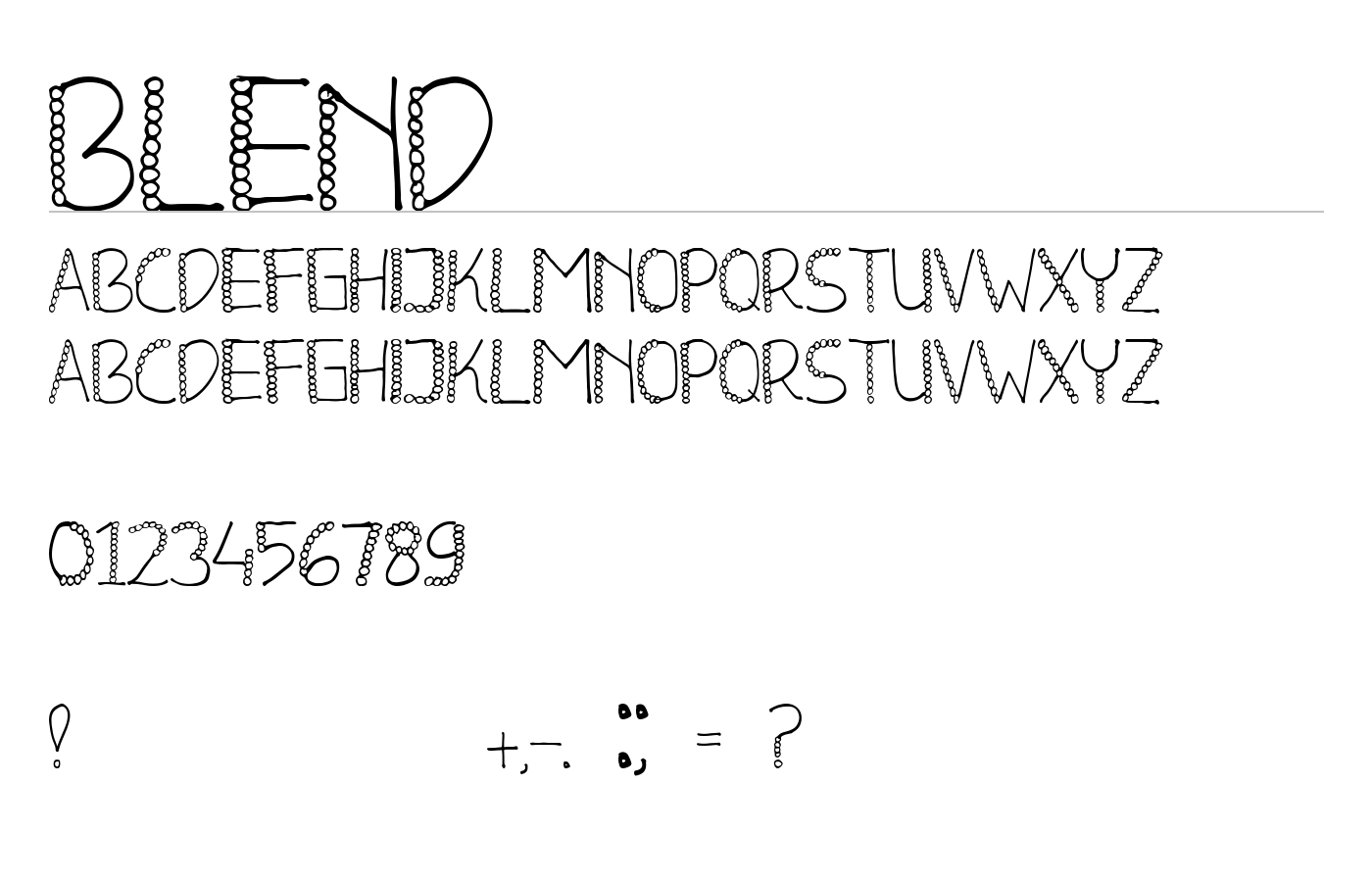 BLEND Font preview