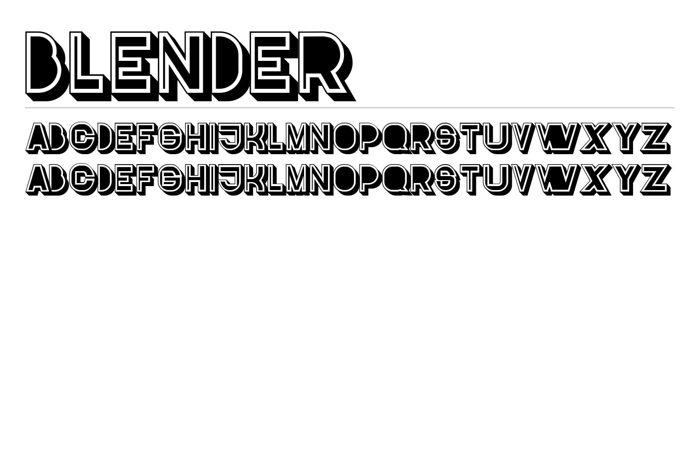 Blender Font preview