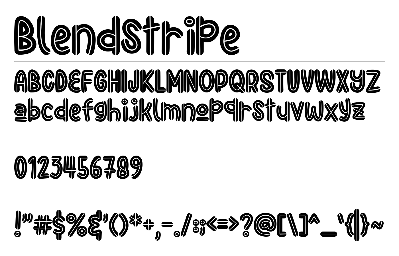 Blendstripe Font preview